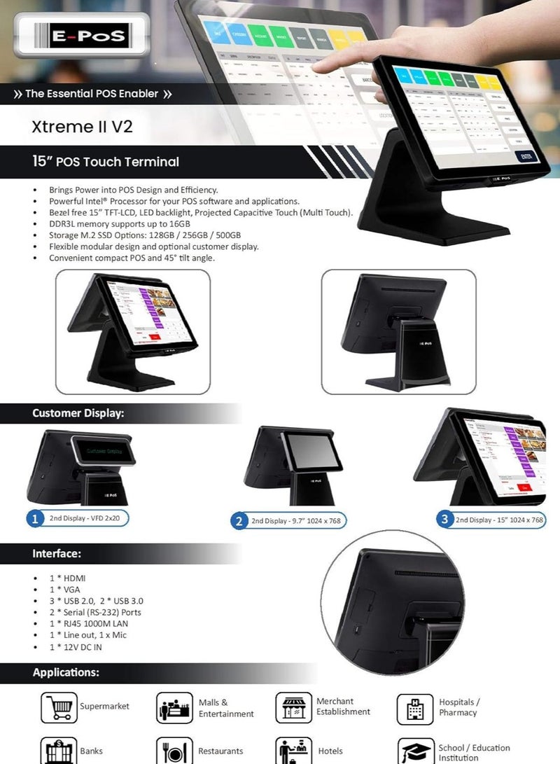 E-PoS Cash Drawer and Thermal Printer