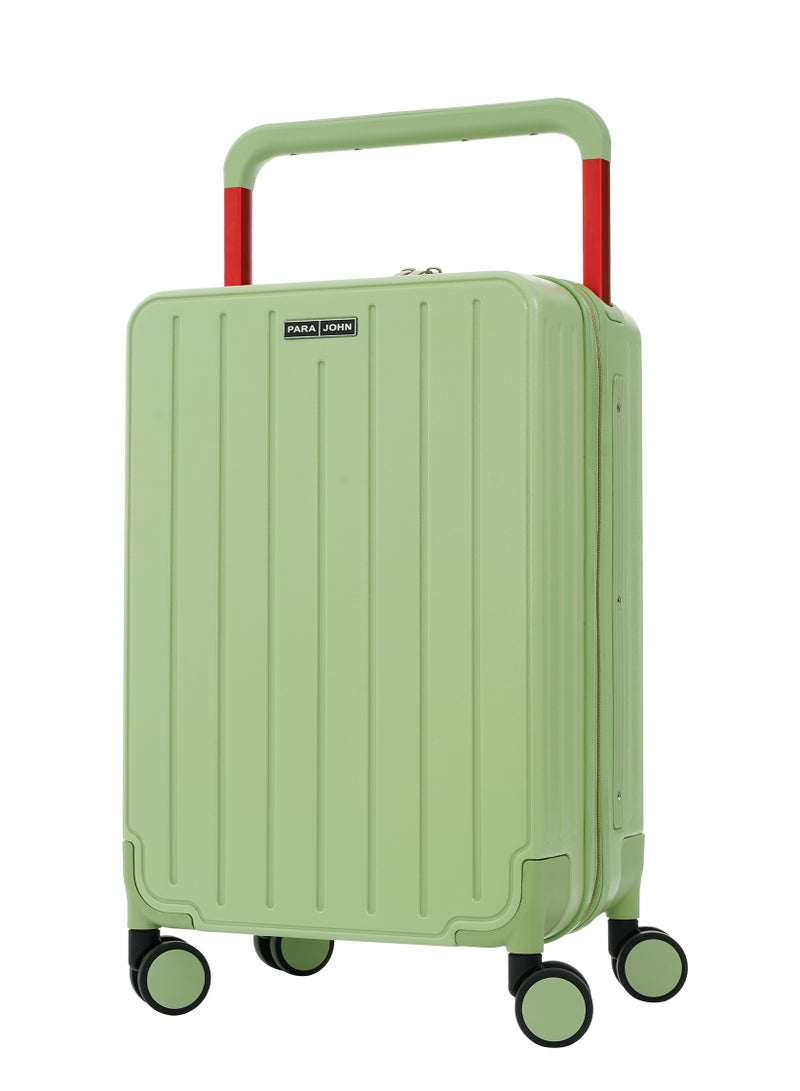 Wide Handle Cabin Luggage Trolley For Ultimate Fashion Travel Elegance Green