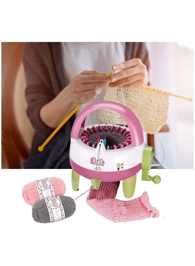 Knitting Machine, 22 Needles, Knitting Plate, Rotary Knit Loom Machine Kit, Smart Loom, Round Loom, Hand Loom, Artifact, DIY Wool Machine for Children