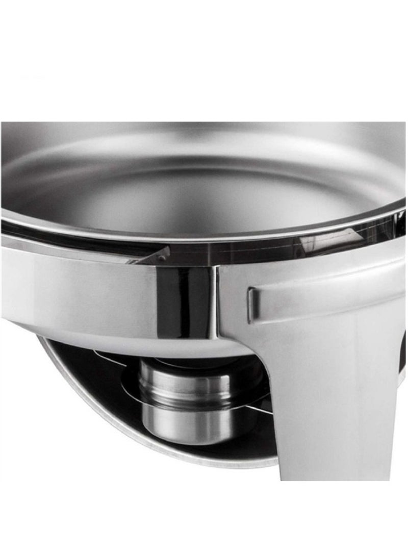 Roll-Top Chafing Dish Silver 6 Ltr