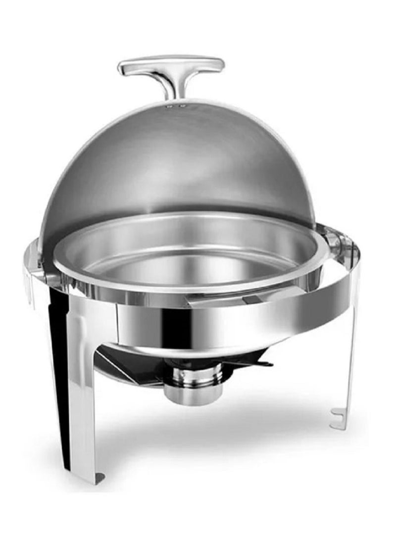 Roll-Top Chafing Dish Silver 6 Ltr