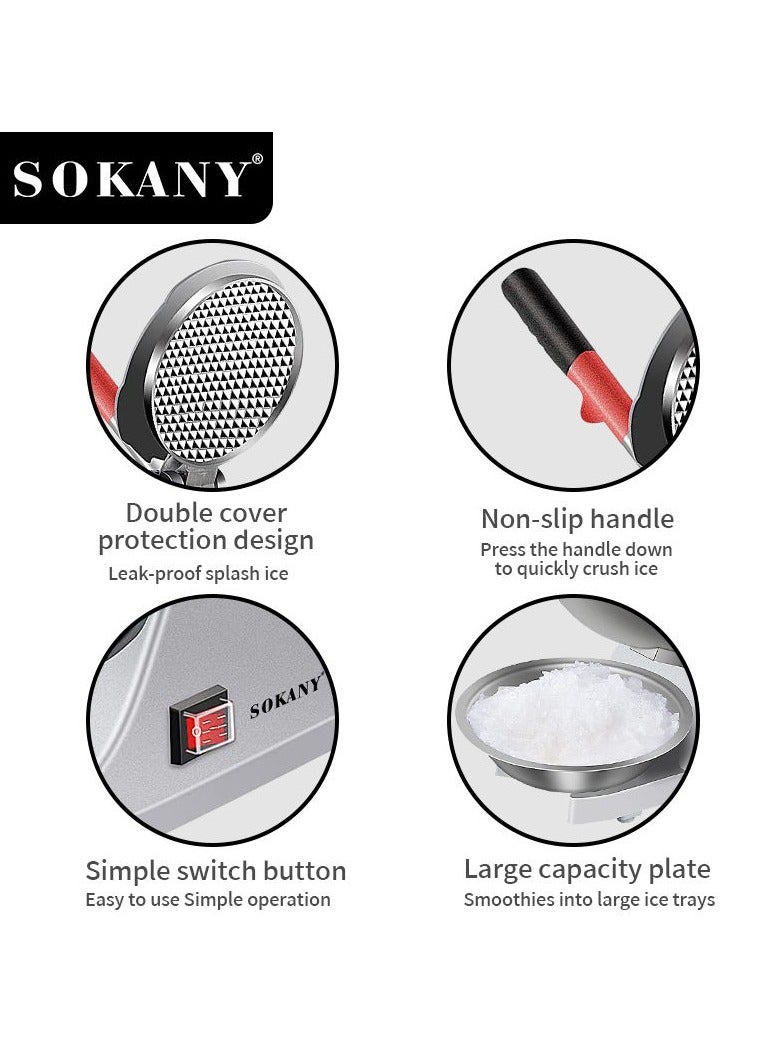 Sokany Products SK-777 Stainless Steel Electric Ice Crusher 300W Food Mixer More Durable and Wear-resistant