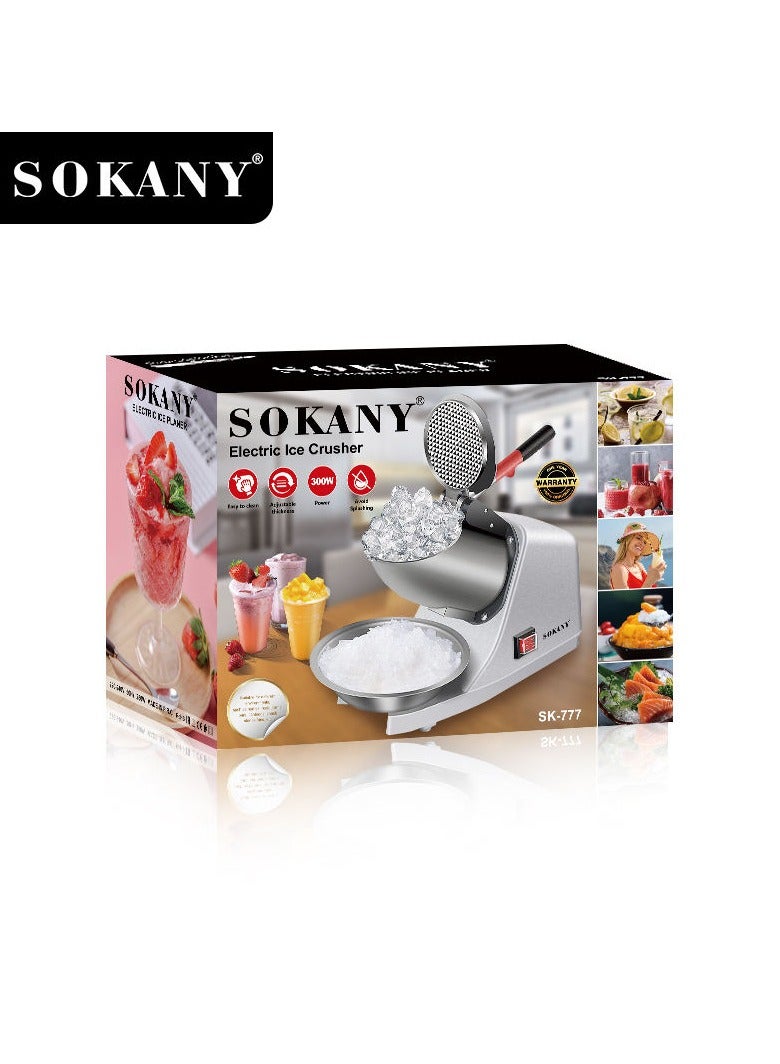 Sokany Products SK-777 Stainless Steel Electric Ice Crusher 300W Food Mixer More Durable and Wear-resistant