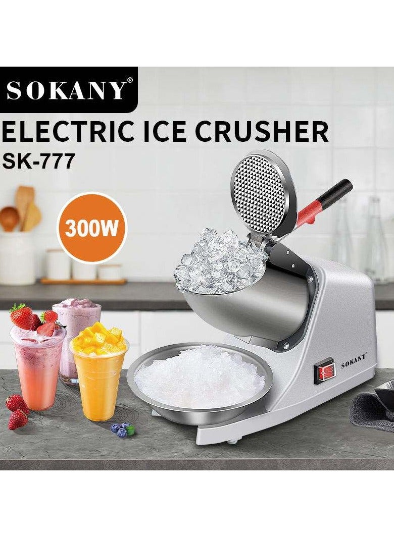 Sokany Products SK-777 Stainless Steel Electric Ice Crusher 300W Food Mixer More Durable and Wear-resistant