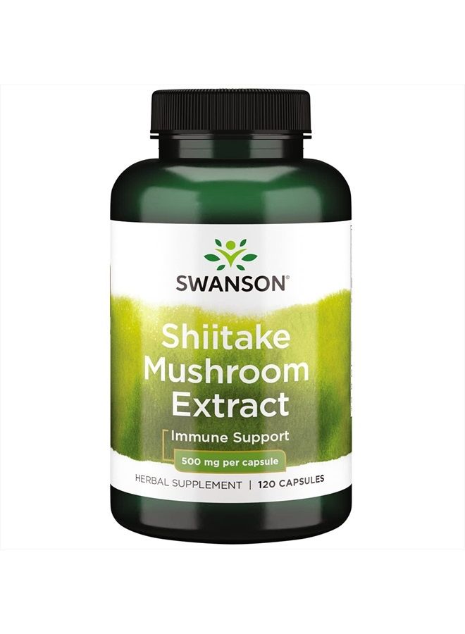 Shiitake Mushroom Extract (4:1) 500 Milligrams 120 Capsules