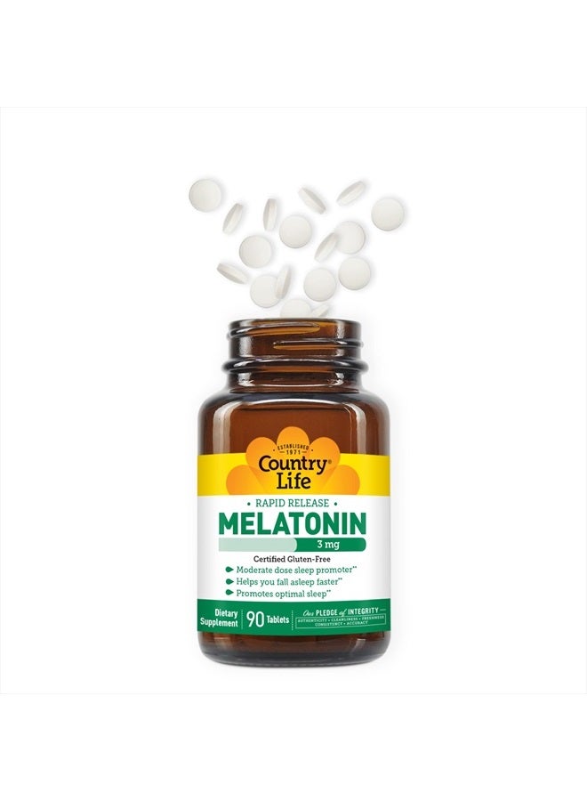 Melatonin Rapid Release, 3 mg, 90 tablets