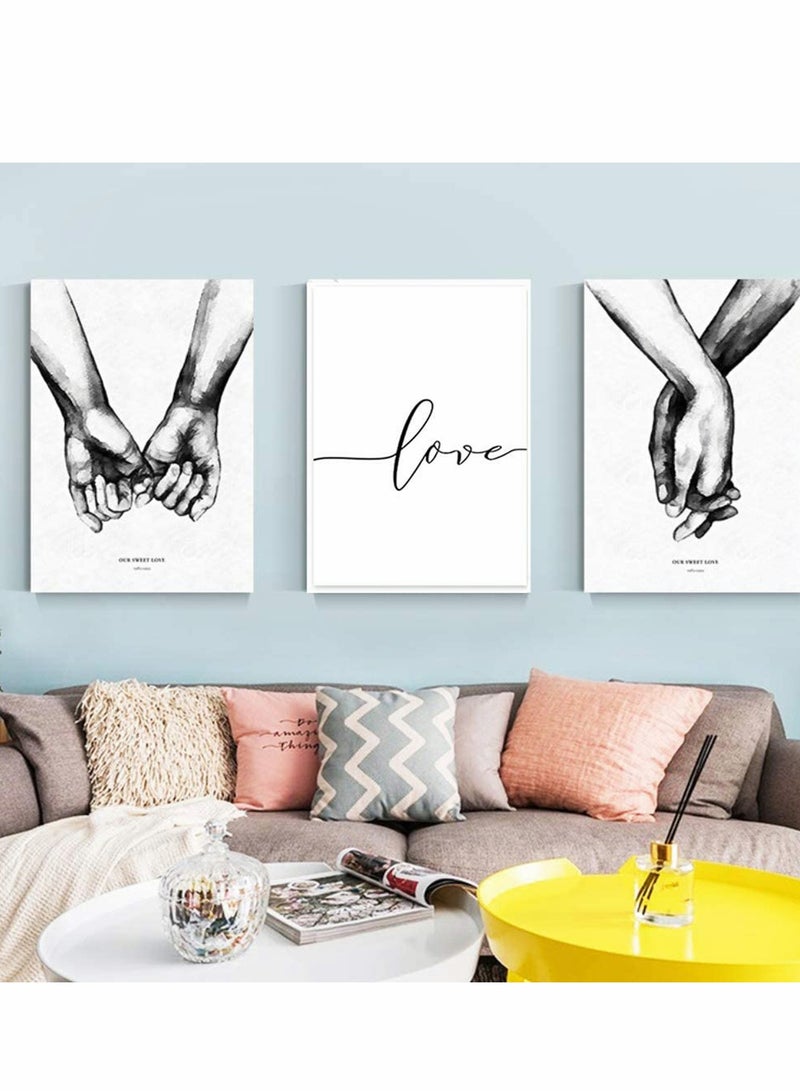 Wall Art Canvas Painting, Abstract Prints Neutral Wall Art Decor, Simple Fashion Art Line Drawing Decor for Home Living Room Bedroom Office 40 x 50 CM, Unframed 3 Pcs