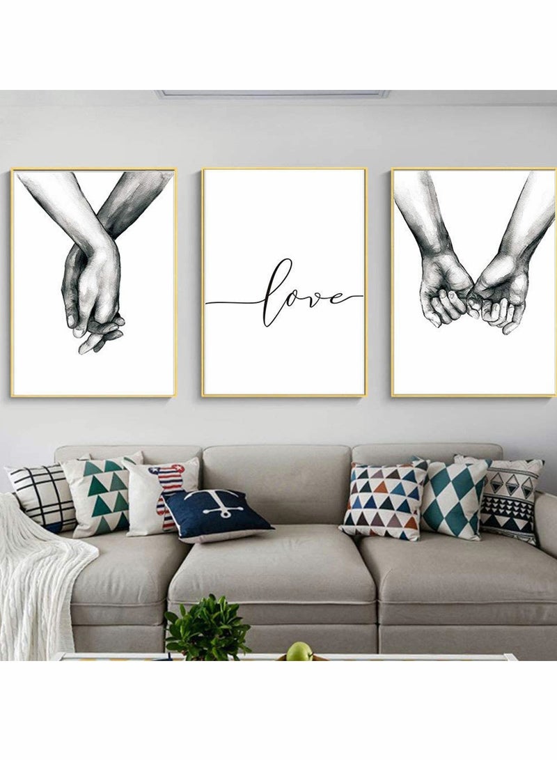 Wall Art Canvas Painting, Abstract Prints Neutral Wall Art Decor, Simple Fashion Art Line Drawing Decor for Home Living Room Bedroom Office 40 x 50 CM, Unframed 3 Pcs