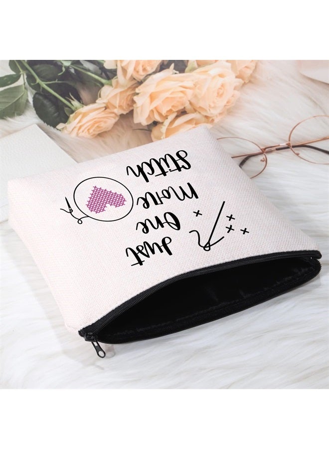 Cross Stitch Gift Just One More Stitch Cosmetic Bag Craft Love Gift (Just One More Stitch Cosmetic Bag)