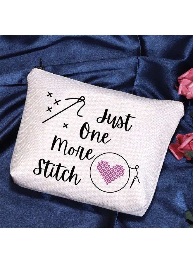 Cross Stitch Gift Just One More Stitch Cosmetic Bag Craft Love Gift (Just One More Stitch Cosmetic Bag)