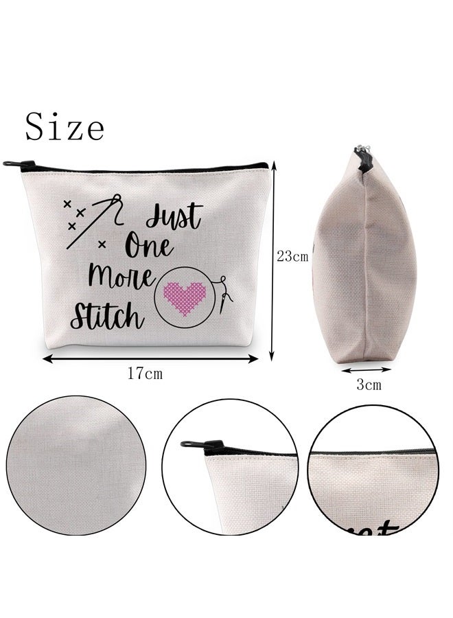 Cross Stitch Gift Just One More Stitch Cosmetic Bag Craft Love Gift (Just One More Stitch Cosmetic Bag)