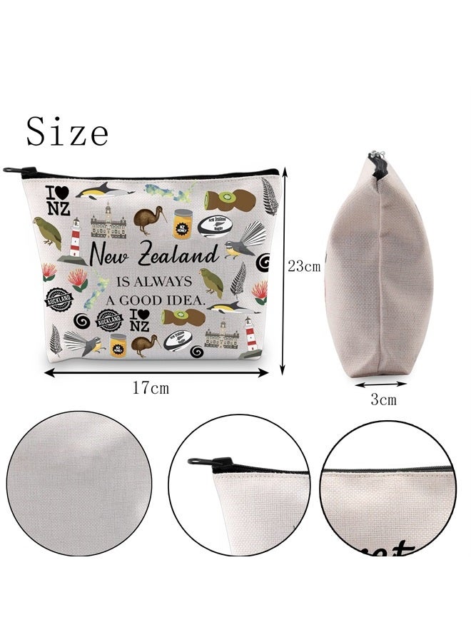 New Zealand Inspired Gift New Zealand Is Always A Good Idea Cosmetic Bag New Zealand Lover Gift (New Zealand Is Always Cosmetic Bag)