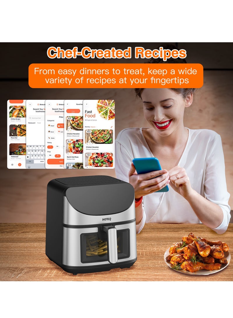 8L Air Fryer With Smart LCD Touch That Crisps Roasts Reheats And Dehydrates For Quick Easy Meals