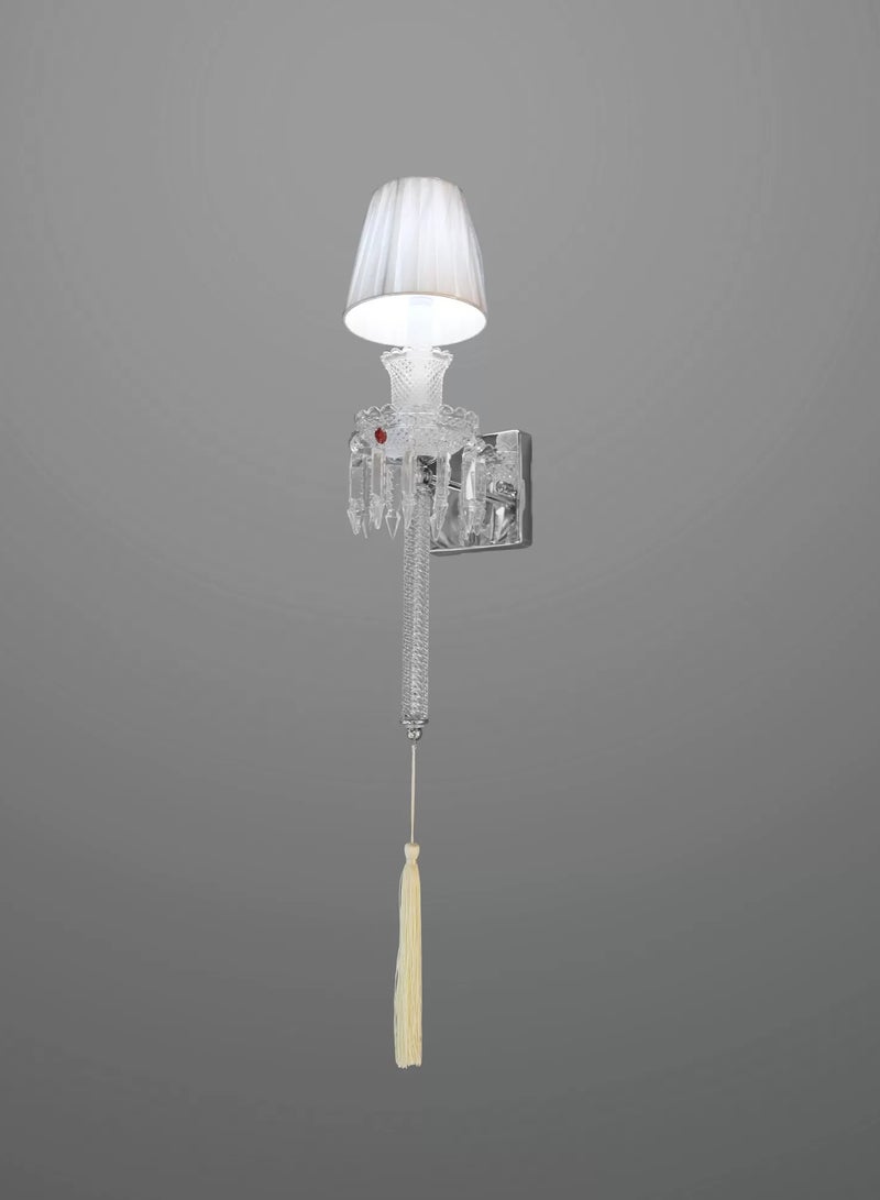 LED Crystal Wall Light Silver 63x13x17centimeter