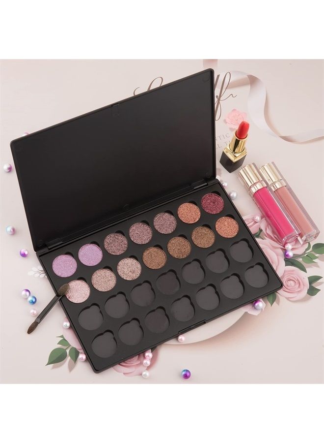 Empty Magnetic Eyeshadow Makeup Palette with 28Pcs 26mm Round Metal Pans