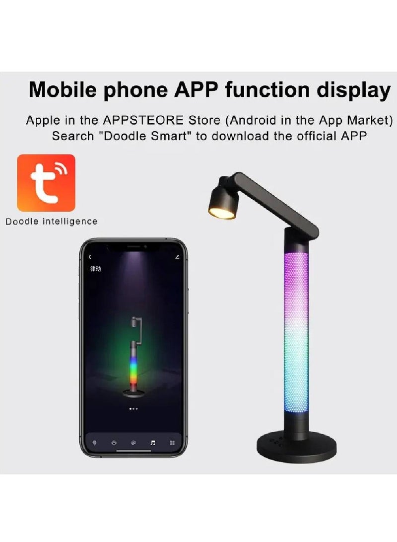 Long Arm Dimmable Smart Desk Lamp - Modern LED Boutique Decorative Lamp with APP & Music Rhythm Control