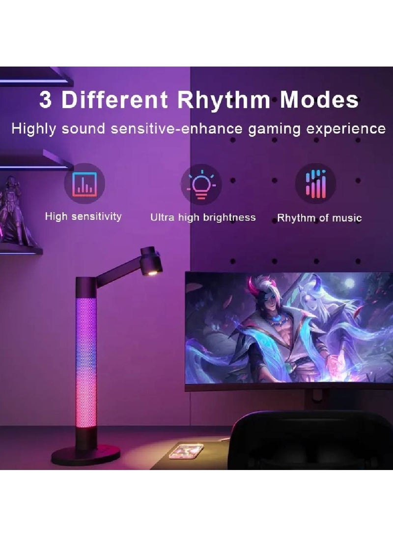 Long Arm Dimmable Smart Desk Lamp - Modern LED Boutique Decorative Lamp with APP & Music Rhythm Control