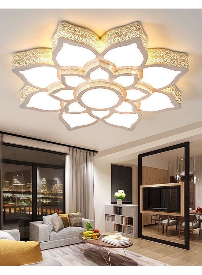 Modern Flower Shape LED Acrylic Ceiling Remote Control Adjustable Dimming Light Lamp