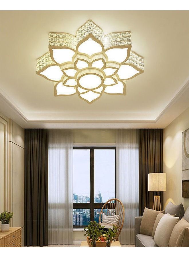 Modern Flower Shape LED Acrylic Ceiling Remote Control Adjustable Dimming Light Lamp