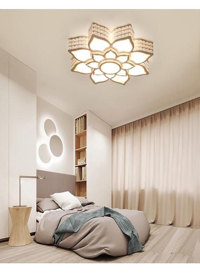 Modern Flower Shape LED Acrylic Ceiling Remote Control Adjustable Dimming Light Lamp