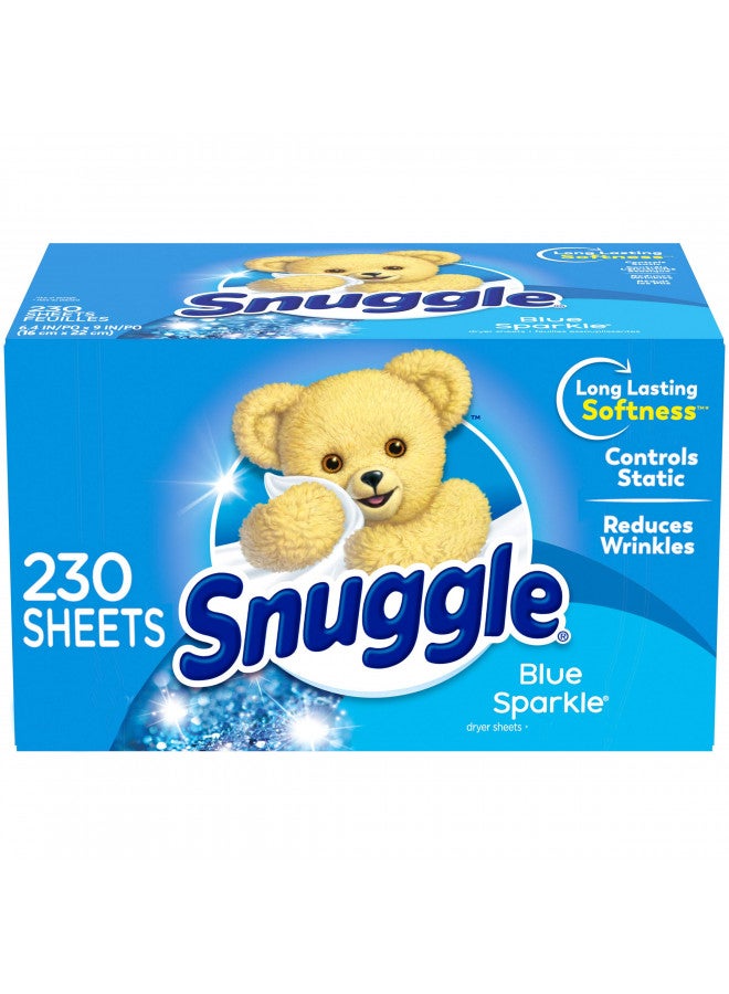 Snuggle Fabric Softener Dryer Sheets, Blue Sparkle, 230 Count