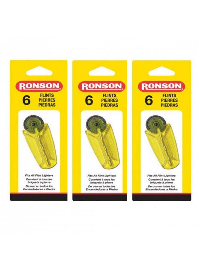 Ronson 1206-144 6-Flint, 3 Pack