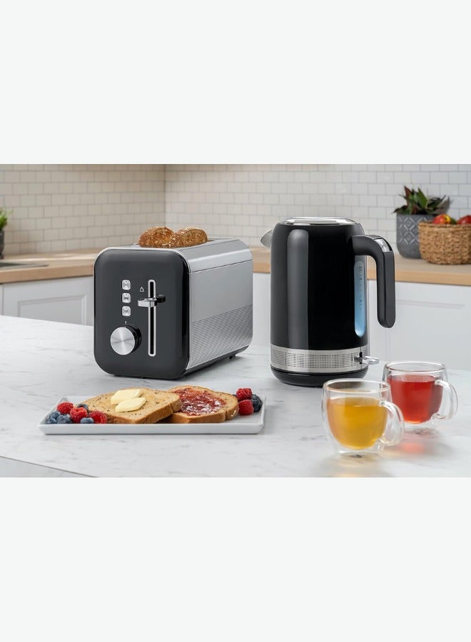 2-Slice Toaster with Extra-Wide Slots, Stainless Steel, 3 Functions: Bagel, Defrost, Cancel – Adjustable Browning Control & Removable Crumb Tray