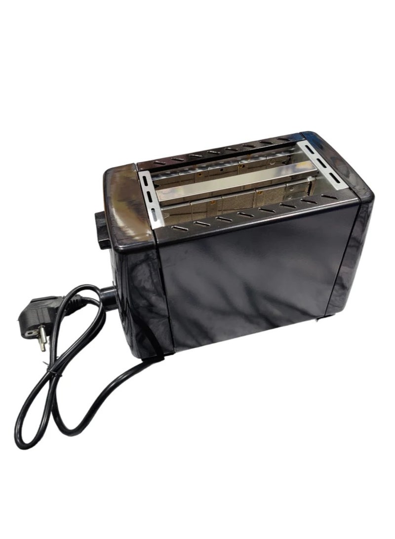 Automatic 2 slices Bread Pop up Toaster Stainless steel Black