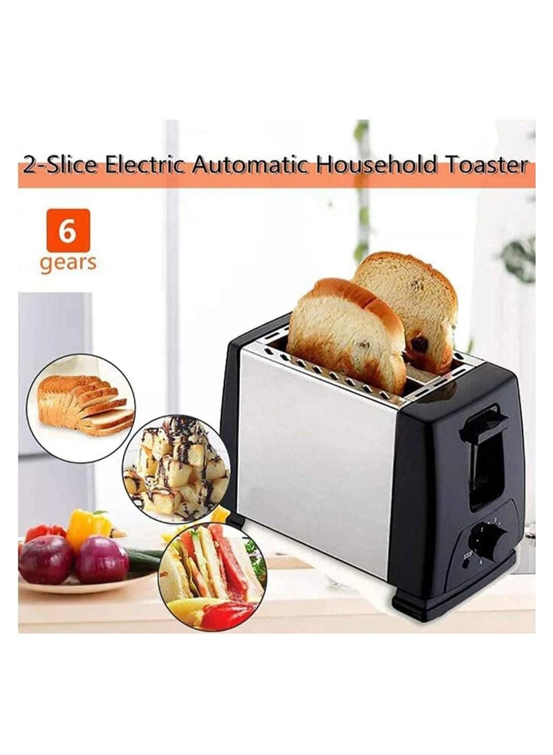 2-Slice Bread Toaster with Extra-Wide Slots | Stainless Steel Toaster with Adjustable Browning Control, High-Lift Lever  & Defrost/Reheat Functions | Perfect for Toast, Bagels, and Waffles