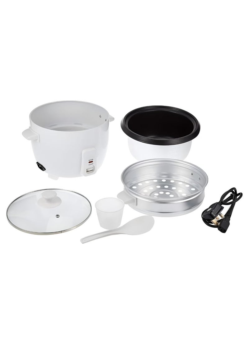 Electric Drum Rice Cooker With Aluminium Inner Pot 4L 750W 28*28*28.7 cm White