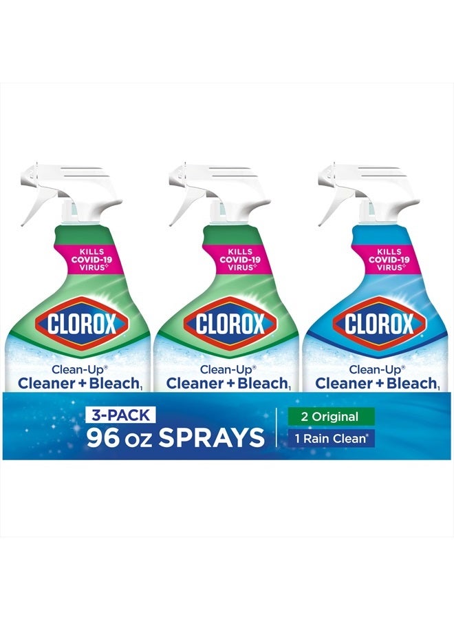 Clean-Up Cleaner + Bleach1 Value Pack, Household Essentials, 32 Fl Oz Each, Pack of 3