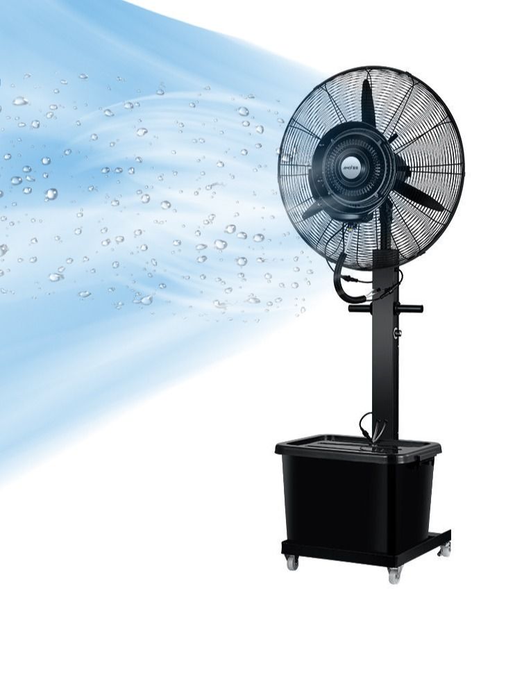 26 Inch Industrial Misting Fan Stand Atomizing Fan Heavy Duty Water Mist Fan 3 Cooling Speeds 41L Tank Water Spray Cooler Fan For Outdoor Indoor Garden Warehouse Factory