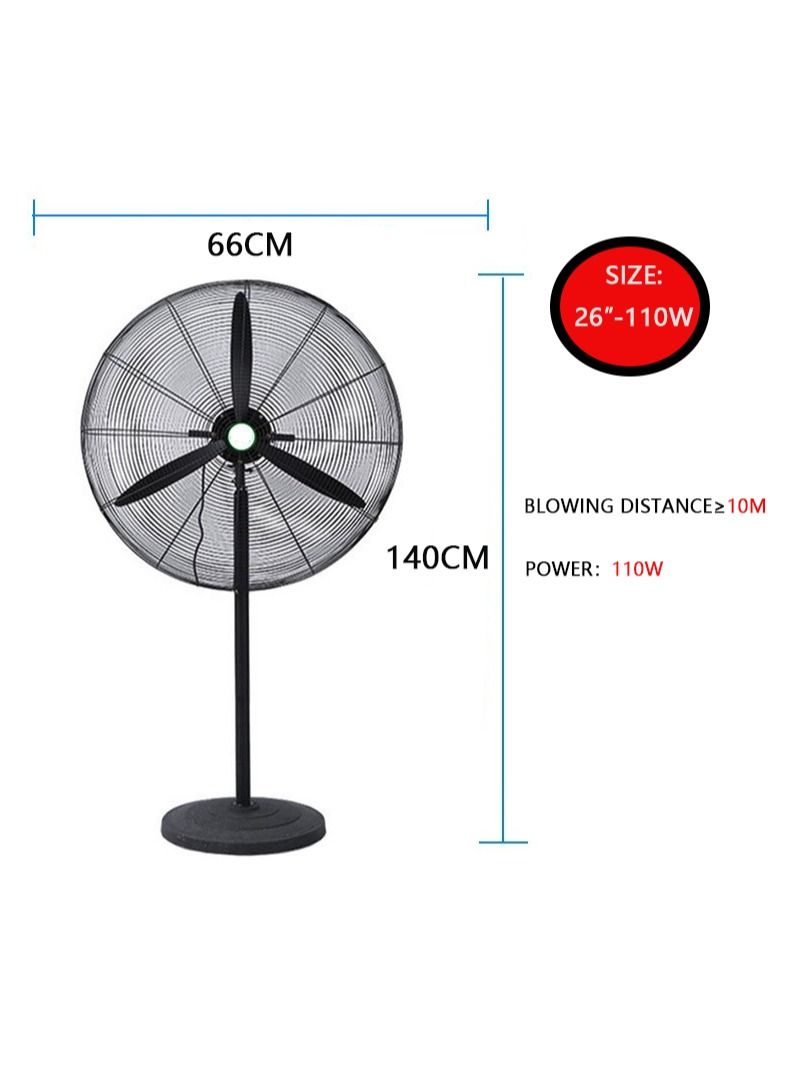 Industrial Fan 26Inch, Stand Fan, High Velocity Metal Stand Fan