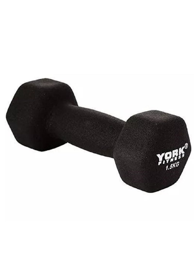 York Fitness Neoprene Hex Dumbbell 1.5Kg