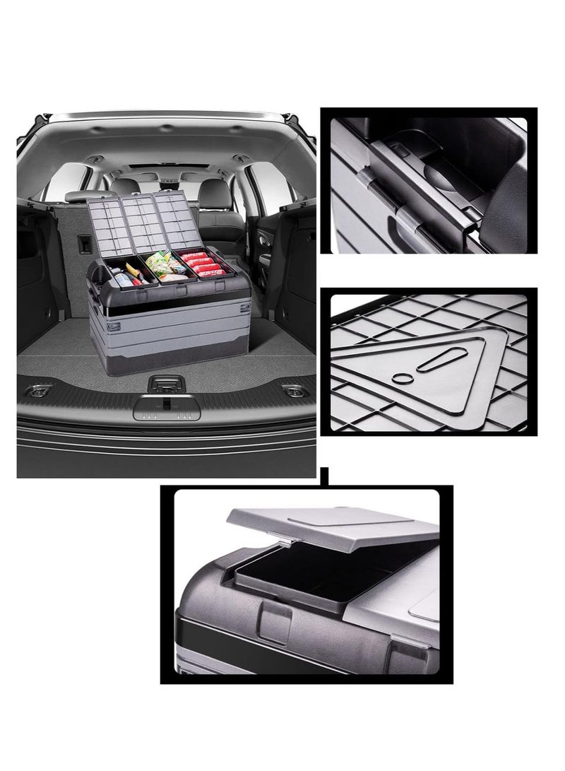Outdoor Double-layer Camping Storage Box, Stackable Bins with Lids Small Parts Organizer, collapsible Waterproof Storage Box, container Store Crates, large Easy Storage Crate Boxes, garage Kitchen