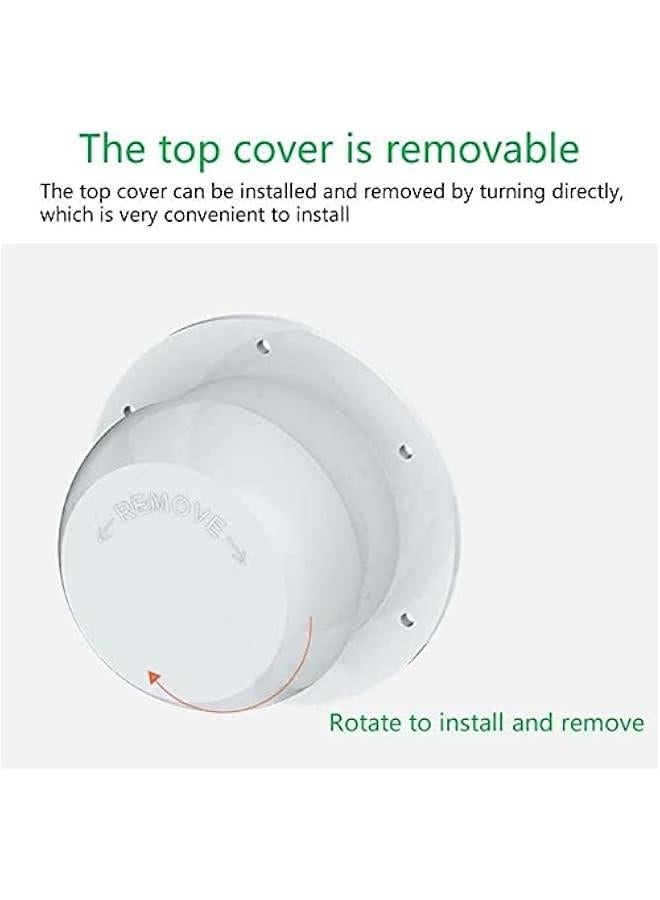 RV Air Outlet Vent Cap RV Roof Vent Cap Mushroom Head Round Exhaust Vents Ventilation Fan for Camping Trailers and RVs (White)