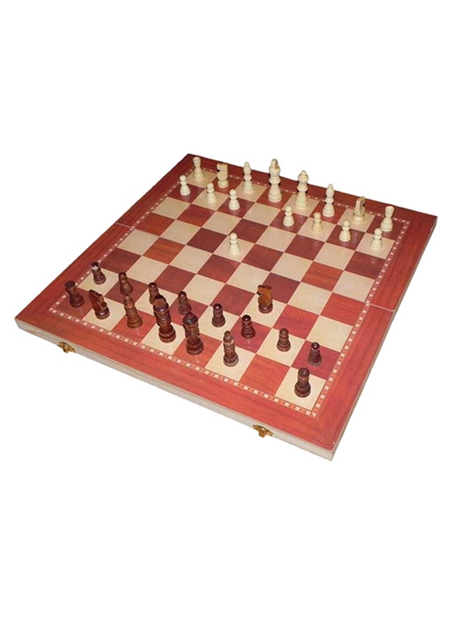 3-In-1 Fordable Wooden Chess Set 48 x 48centimeter