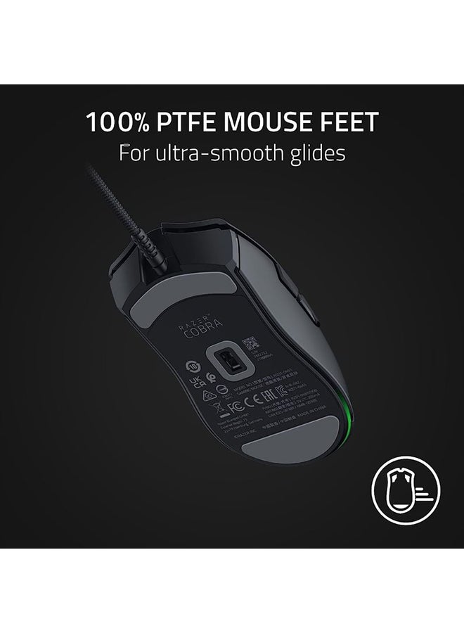 Razer Cobra Wired Gaming Mouse: 58g Lightweight Design - Gen-3 Optical Switches - Chroma RGB Lighting with Underglow - Precise 8500 DPI Optical Sensor - 100% PTFE Mouse Feet - Speedflex Cable - Black