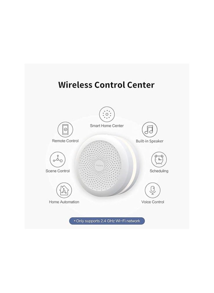 Aqara Hub M1S Gen 2, Wireless Smart Home Bridge for Alarm System (2.4 GHz Wi-Fi Required), Home Automation, Remote Monitor and Control, Supports Alexa, Google Assistant, HomeKit and IFTTT