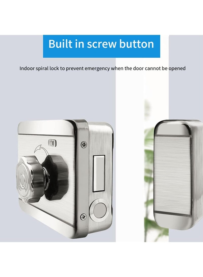 Tuya Smart Rim Lock Waterproof IP66 Outdoor Fingerprint Door Lock, Digital Password for Home and Hotel