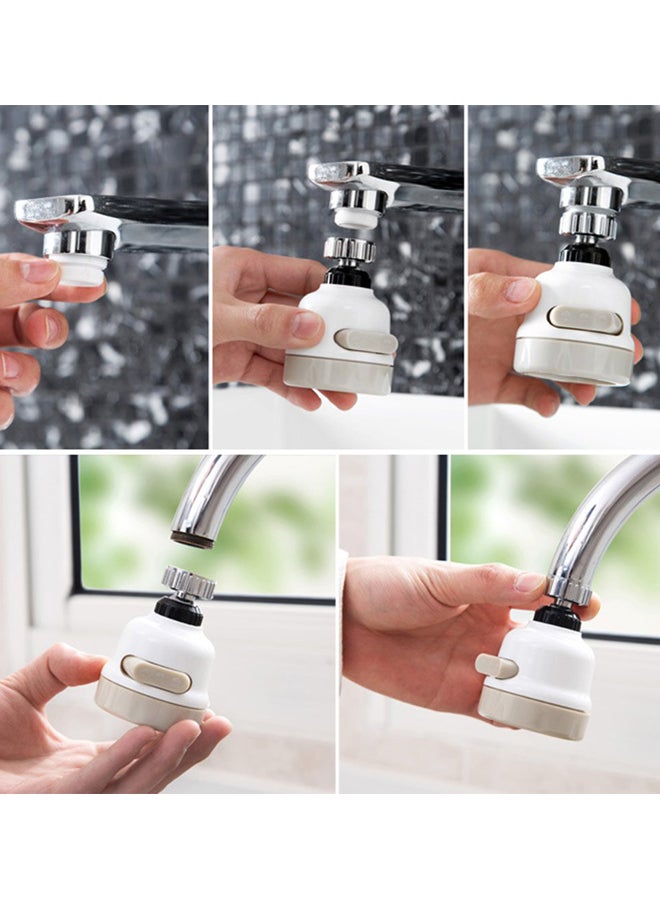 Splash-Proof Water Tap Filter Faucet White/Beige/Black 8.5x5.3x5.3cm