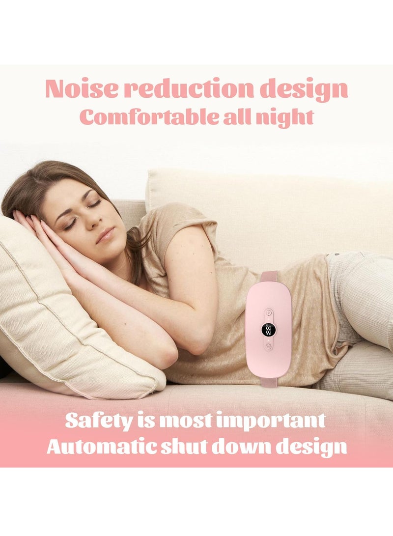 Heating Pad for Period Cramps, Portable Menstrual Cordless Electric Heated Pads for Pain Relief with Massager Rechargeable Heating Pad