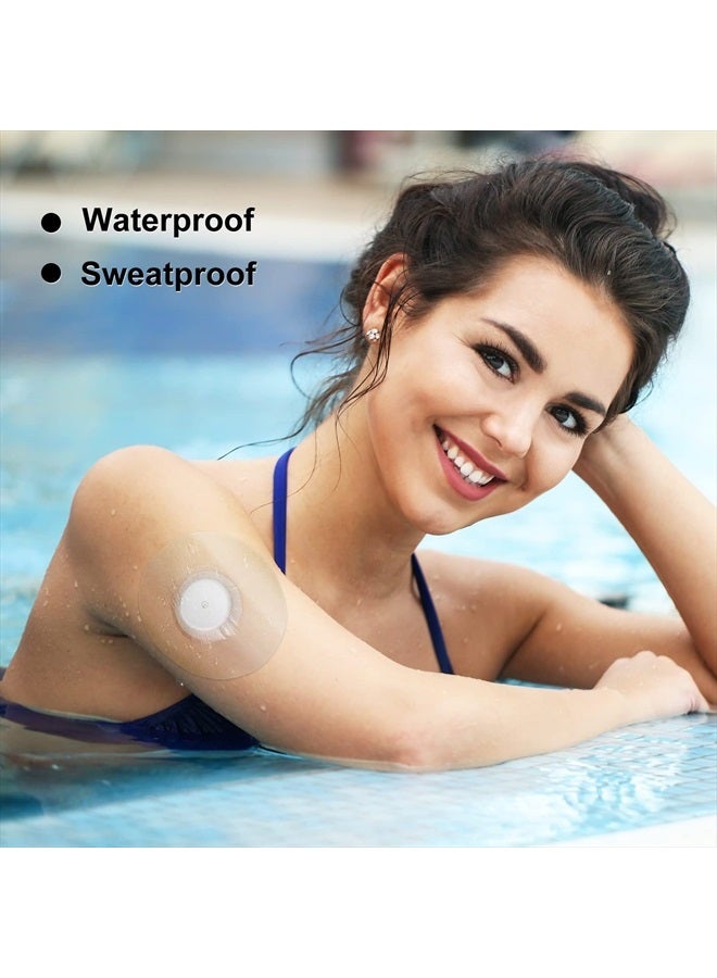 60Pack Libre Sensor Covers Latex-Free Medical Adhesive Patches for Libre 2/3 Precut CGM Tape with No Glue On The Center Waterproof and Strong Stick for Long Stay