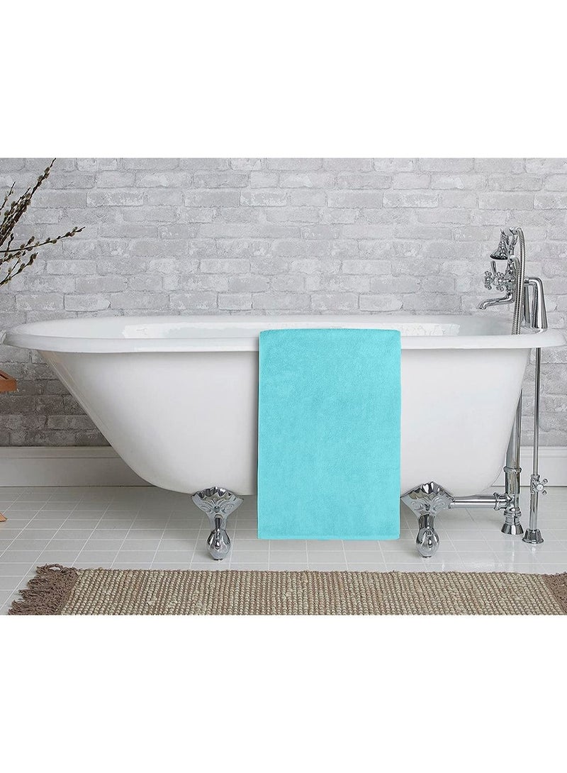 Oversized Bath  Sheets , AR Linen Soft Absorbent Large Towels Set Of 2  600GSM 76.2x152.4 CM Aqua