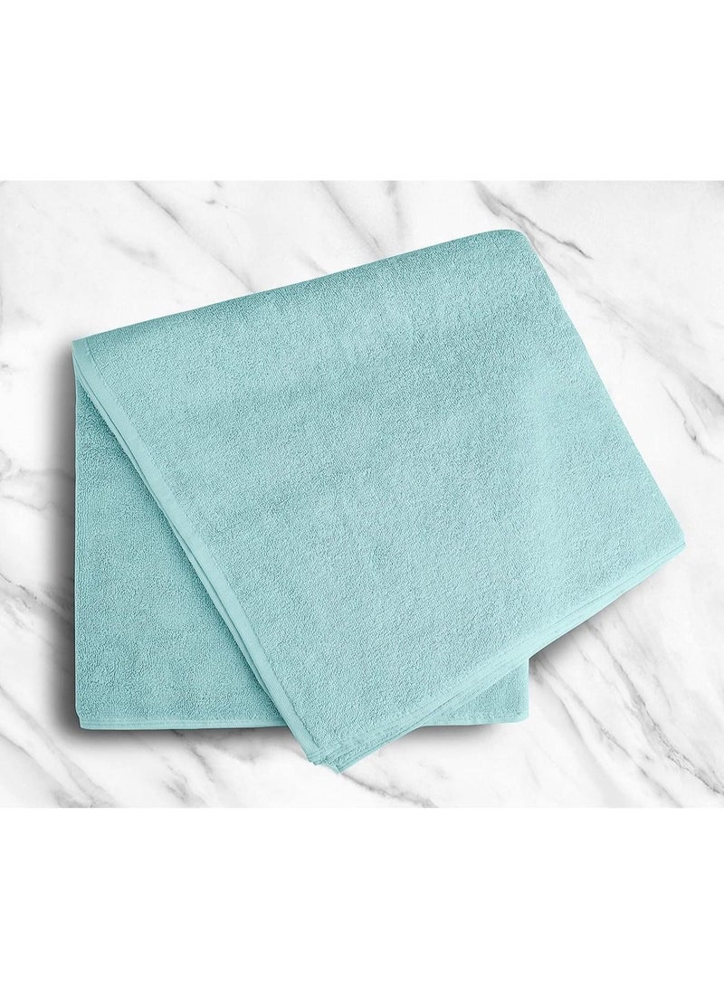 Oversized Bath Sheets, Soft Absorbent Large Towels Set Of 2  600GSM 76.2x152.4 CM Light Blue