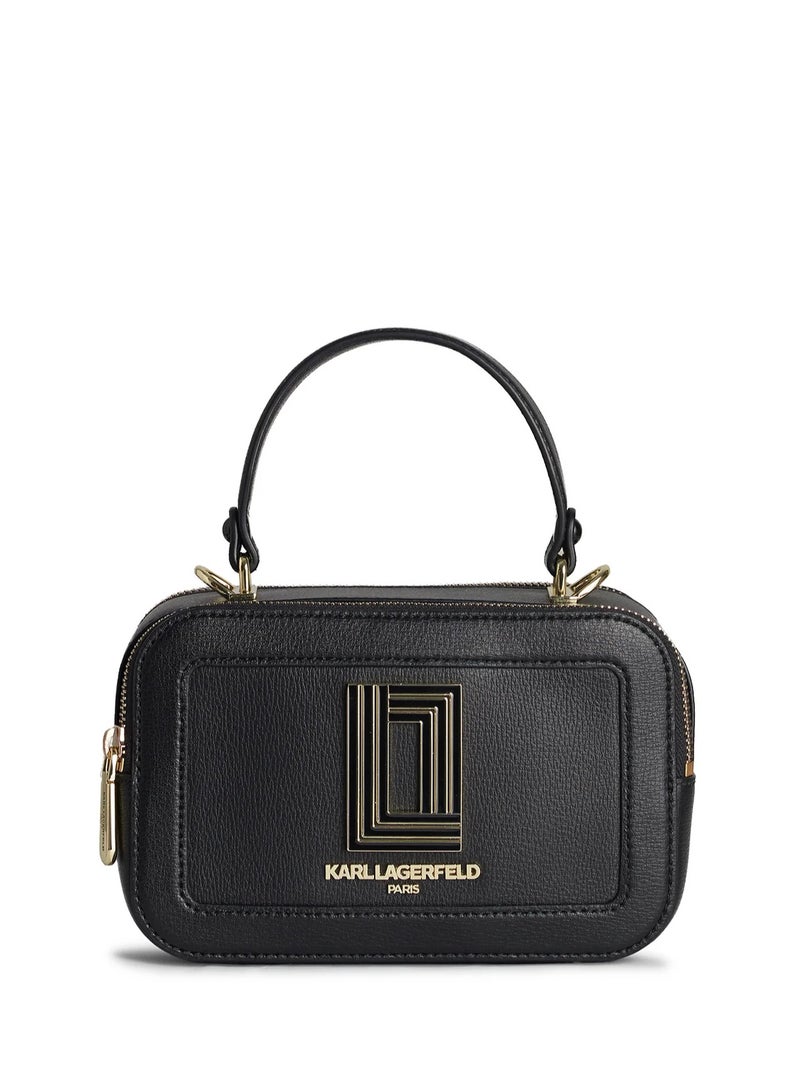 Karl Lagerfeld Paris Simone Printed Leather Small Crossbody