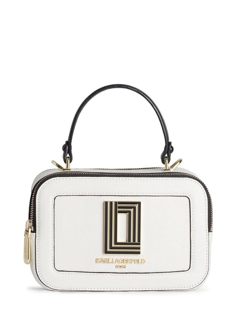 Karl Lagerfeld Paris Simone Printed Leather Small Crossbody