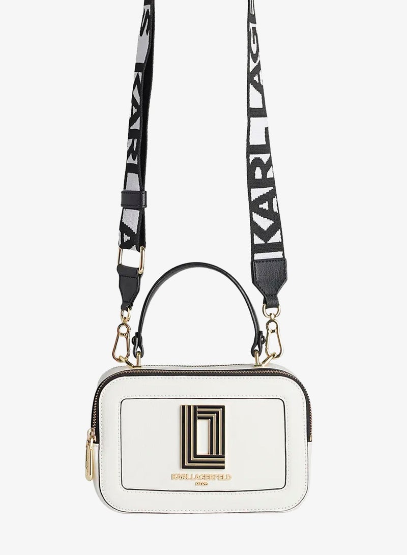 Karl Lagerfeld Paris Simone Printed Leather Small Crossbody