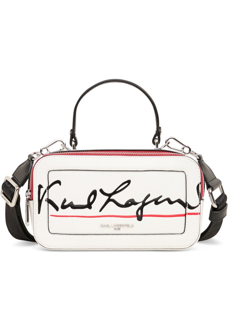 Karl Lagerfeld Paris Simone Karl Leather Small Camera Crossbody