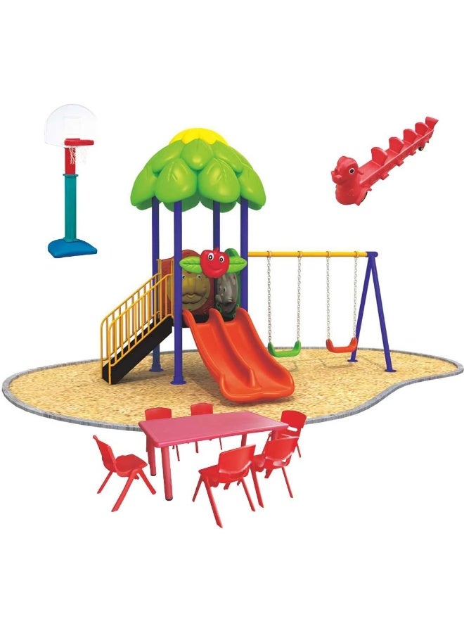 RBW TOYS Outdoor Games for Kids, Offer included Swings, Slides and Climbers Play-Ground Toys Area Size 480x280x330cm. MODEL : RW-12002.